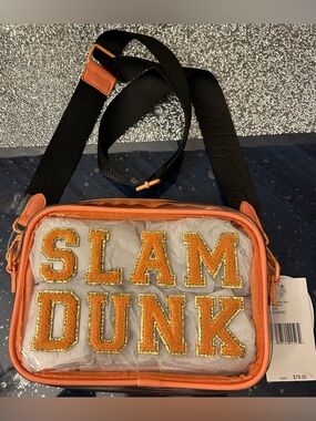 Slam Dunk Orange Clear Crossbody Bag by Betsey The Betsey Johnson "Slam Dunk"